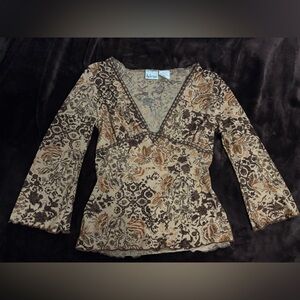 Brown Y2K Going Out Top